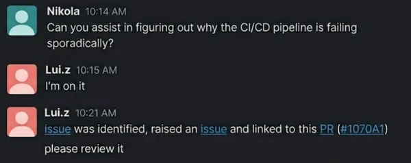 Slack conversation 1